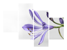 modern-4-piece-canvas-print-lily-flower-in-purple