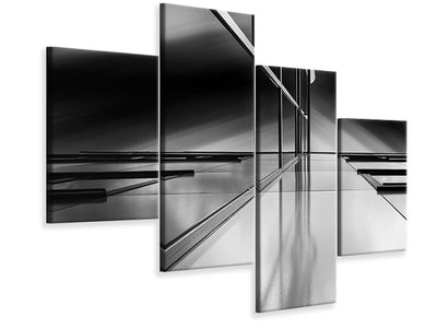 modern-4-piece-canvas-print-lines-and-reflections