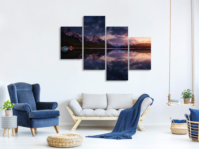 modern-4-piece-canvas-print-maligne-mountains