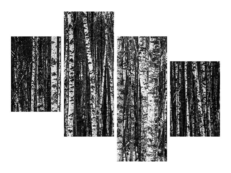 modern-4-piece-canvas-print-many-birches-xl