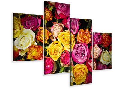 modern-4-piece-canvas-print-many-colorful-rose-petals