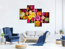 modern-4-piece-canvas-print-many-colorful-rose-petals