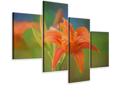 modern-4-piece-canvas-print-painting-of-a-lily