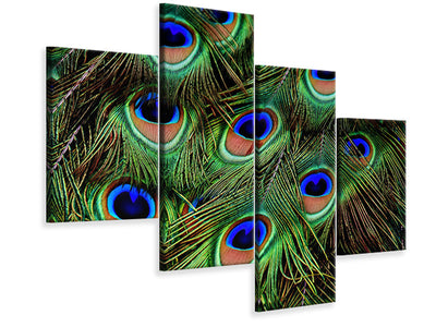 modern-4-piece-canvas-print-peacock-feathers-xxl