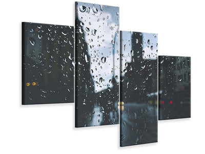 modern-4-piece-canvas-print-raindrops-on-the-windowpane