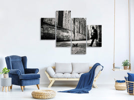 modern-4-piece-canvas-print-silent-street