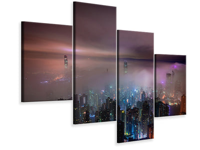 modern-4-piece-canvas-print-smog-in-hong-kong