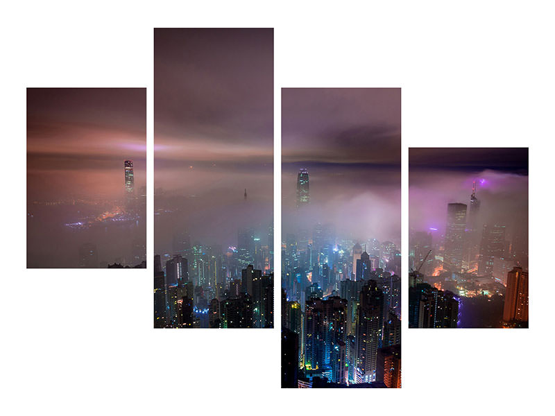 modern-4-piece-canvas-print-smog-in-hong-kong