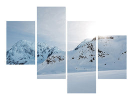 modern-4-piece-canvas-print-snow-in-the-mountains