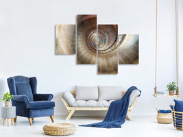 modern-4-piece-canvas-print-spiral-staircase