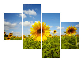 modern-4-piece-canvas-print-summer-sunflowers