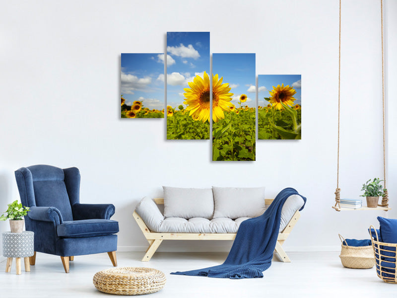 modern-4-piece-canvas-print-summer-sunflowers