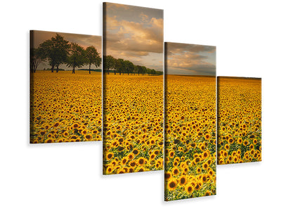 modern-4-piece-canvas-print-sunflowers