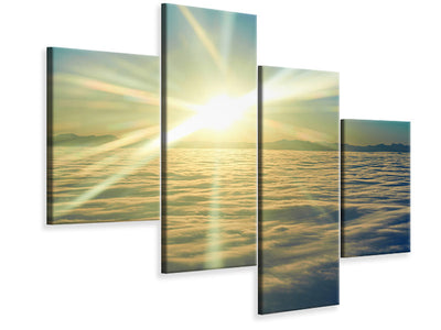 modern-4-piece-canvas-print-sunrise-above-the-clouds