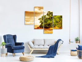 modern-4-piece-canvas-print-sunset-at-the-end-of-the-forest