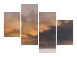 modern-4-piece-canvas-print-sunset-clouds