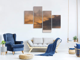 modern-4-piece-canvas-print-sunset-clouds