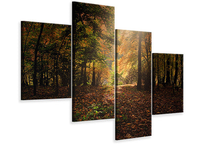 modern-4-piece-canvas-print-the-deciduous-forest