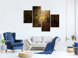 modern-4-piece-canvas-print-the-deciduous-forest