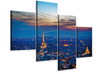 modern-4-piece-canvas-print-the-eiffel-tower-in-france