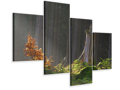 modern-4-piece-canvas-print-the-magic-in-the-forest