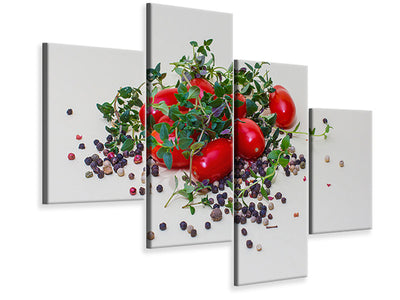 modern-4-piece-canvas-print-tomatoes-and-thyme