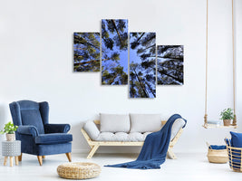 modern-4-piece-canvas-print-under-high-treetops