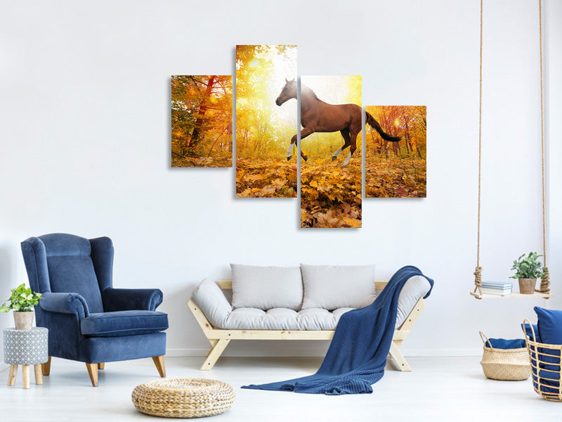 modern-4-piece-canvas-print-whole-blood-in-autumn-forest