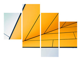 modern-4-piece-canvas-print-yellow-dart