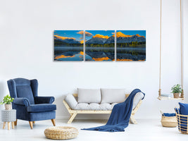 panoramic-3-piece-canvas-print-a-perfect-morning-in-canadian-rockies