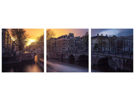 panoramic-3-piece-canvas-print-amsterdam-keizersgracht
