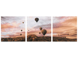 panoramic-3-piece-canvas-print-cappodocia-hot-air-balloon