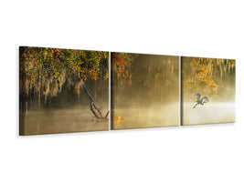 panoramic-3-piece-canvas-print-egret