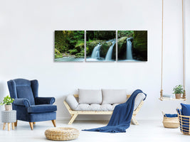 panoramic-3-piece-canvas-print-falling-water-in-the-wood