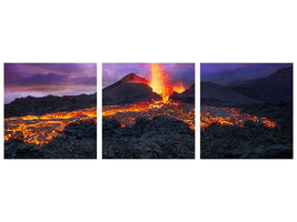 panoramic-3-piece-canvas-print-fire-at-blue-hour