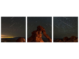 panoramic-3-piece-canvas-print-geminid-meteor-shower-above-the-elephant-rock