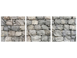 panoramic-3-piece-canvas-print-gray-stone-wall