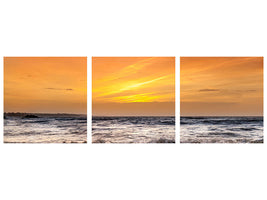panoramic-3-piece-canvas-print-lake-with-sunset