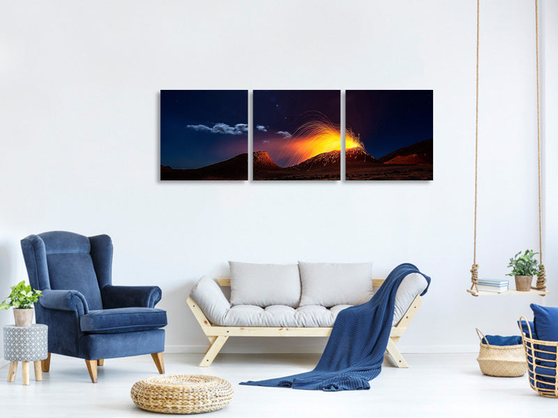 panoramic-3-piece-canvas-print-lava-flow-with-the-moon