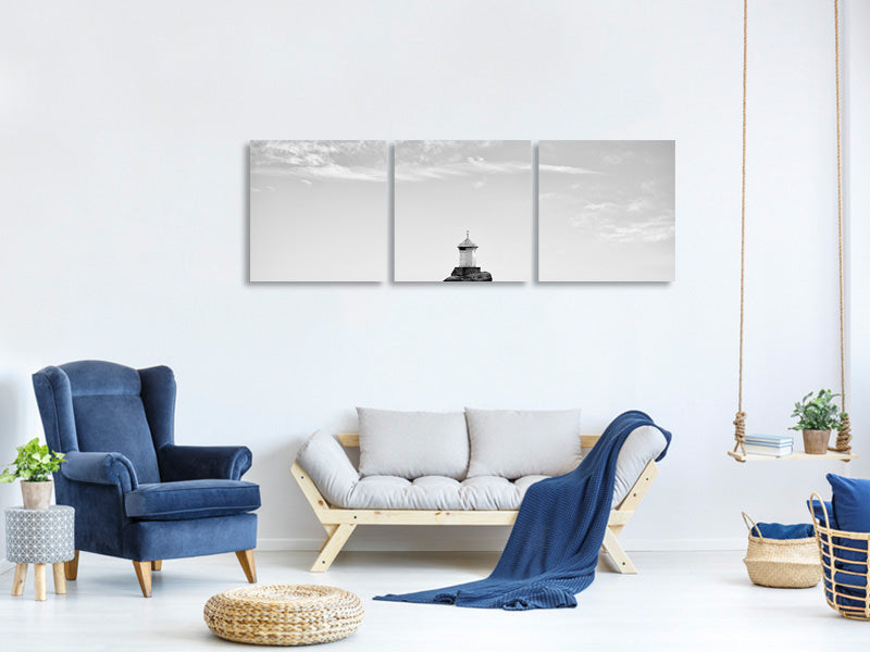 panoramic-3-piece-canvas-print-lighthouse-in-mist