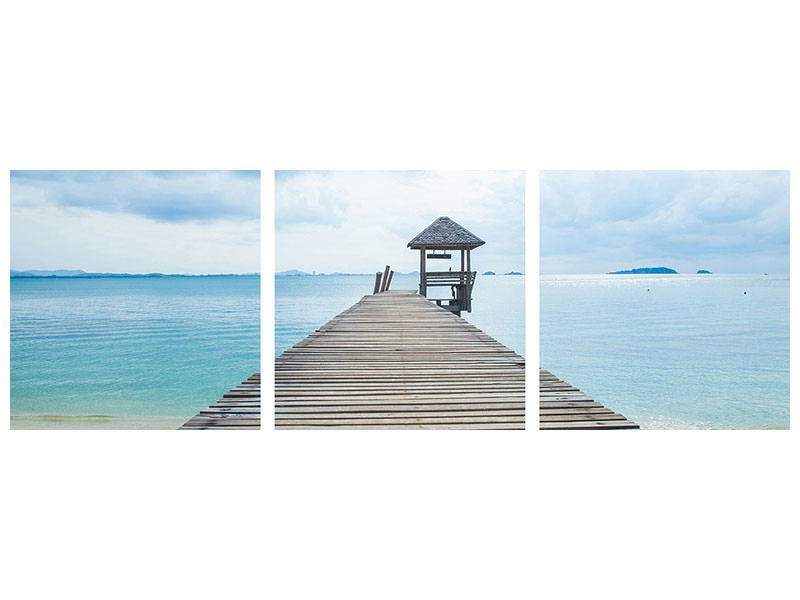 panoramic-3-piece-canvas-print-ocean-footbridge