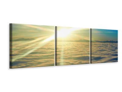 panoramic-3-piece-canvas-print-sunrise-above-the-clouds