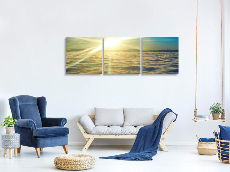 panoramic-3-piece-canvas-print-sunrise-above-the-clouds