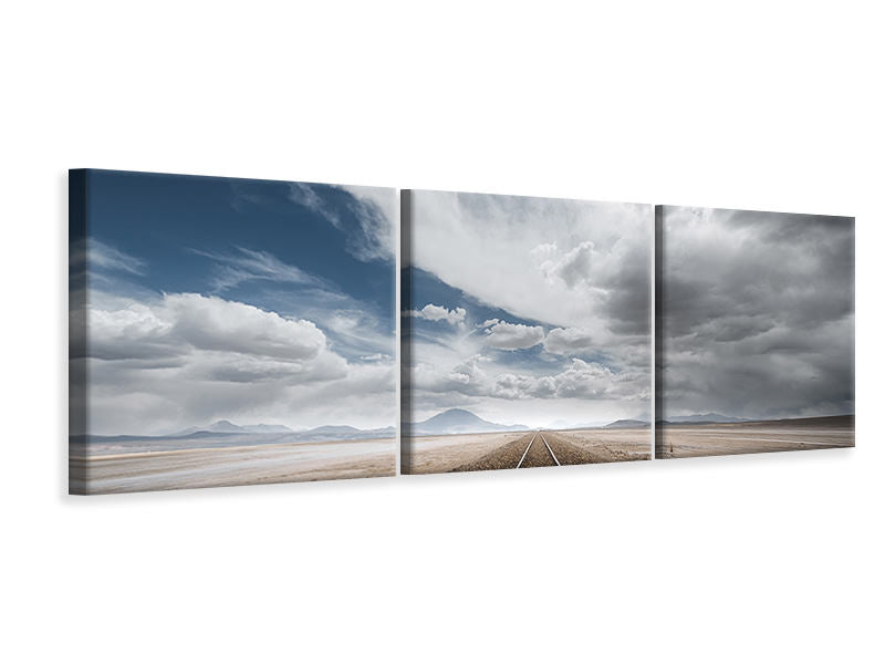 panoramic-3-piece-canvas-print-the-long-road