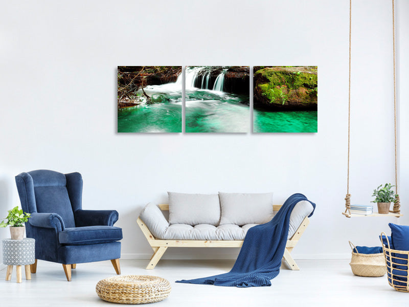 panoramic-3-piece-canvas-print-the-river-at-waterfall