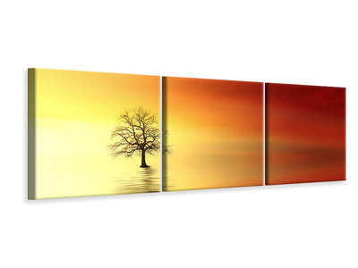 panoramic-3-piece-canvas-print-the-tree-in-the-water