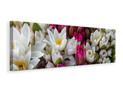 panoramic-canvas-print-a-bouquet-of-water-lilies