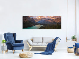 panoramic-canvas-print-peyto-lake-at-dusk