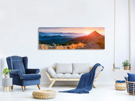 panoramic-canvas-print-sunset-in-the-alps