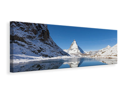 panoramic-canvas-print-the-riffelsee-on-matterhorn